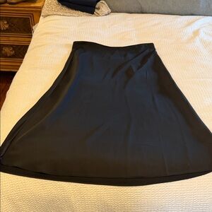 J. Crew Classic Black A-Line satin Skirt
